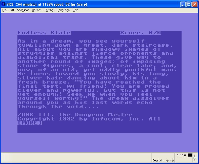 Zork III screen shot 1