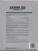 Zork III box back