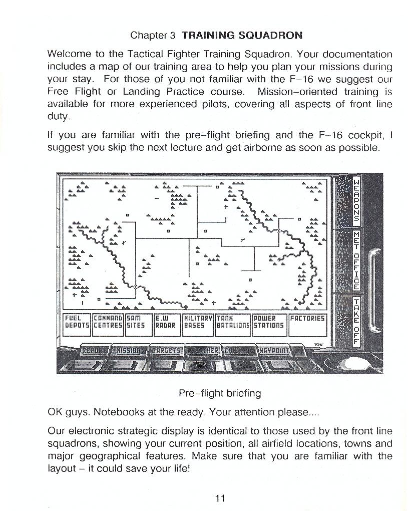 F-16 Combat Pilot flight manual page 11