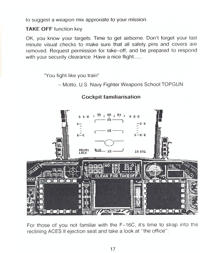 F-16 Combat Pilot flight manual page 17