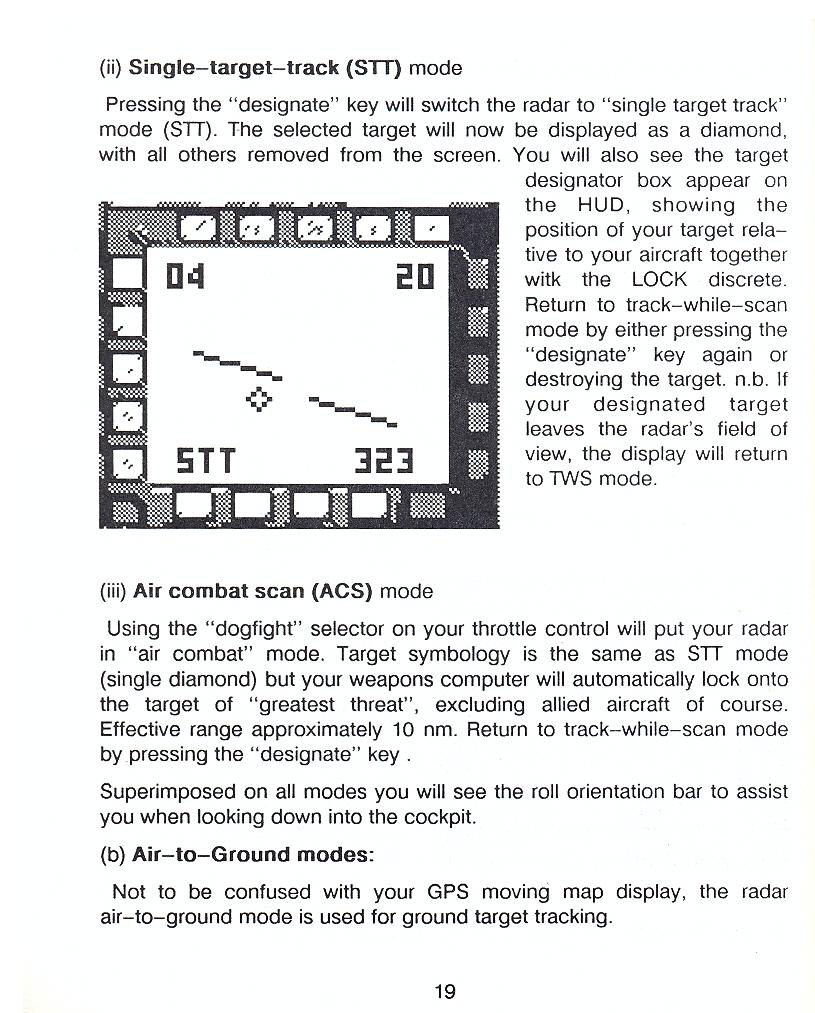 F-16 Combat Pilot flight manual page 19