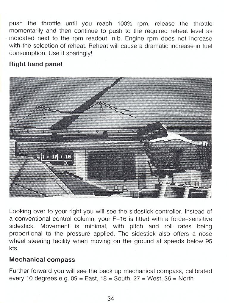 F-16 Combat Pilot flight manual page 34