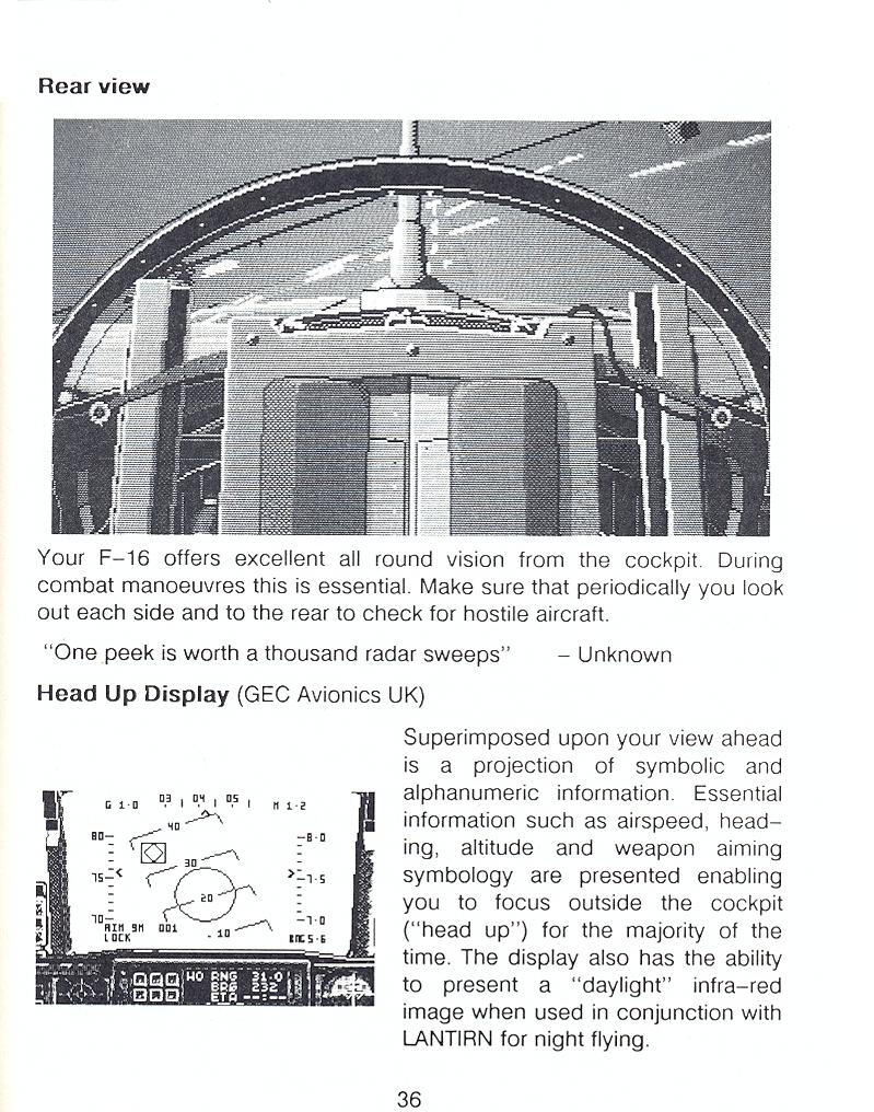 F-16 Combat Pilot flight manual page 36