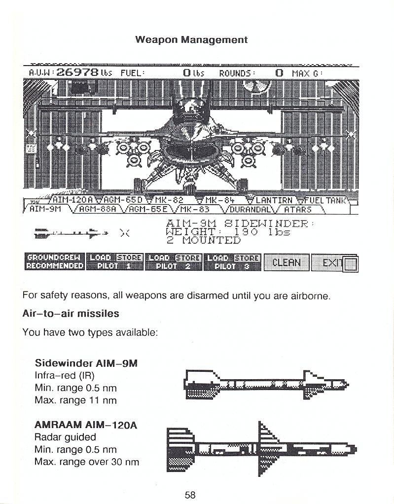 F-16 Combat Pilot flight manual page 58