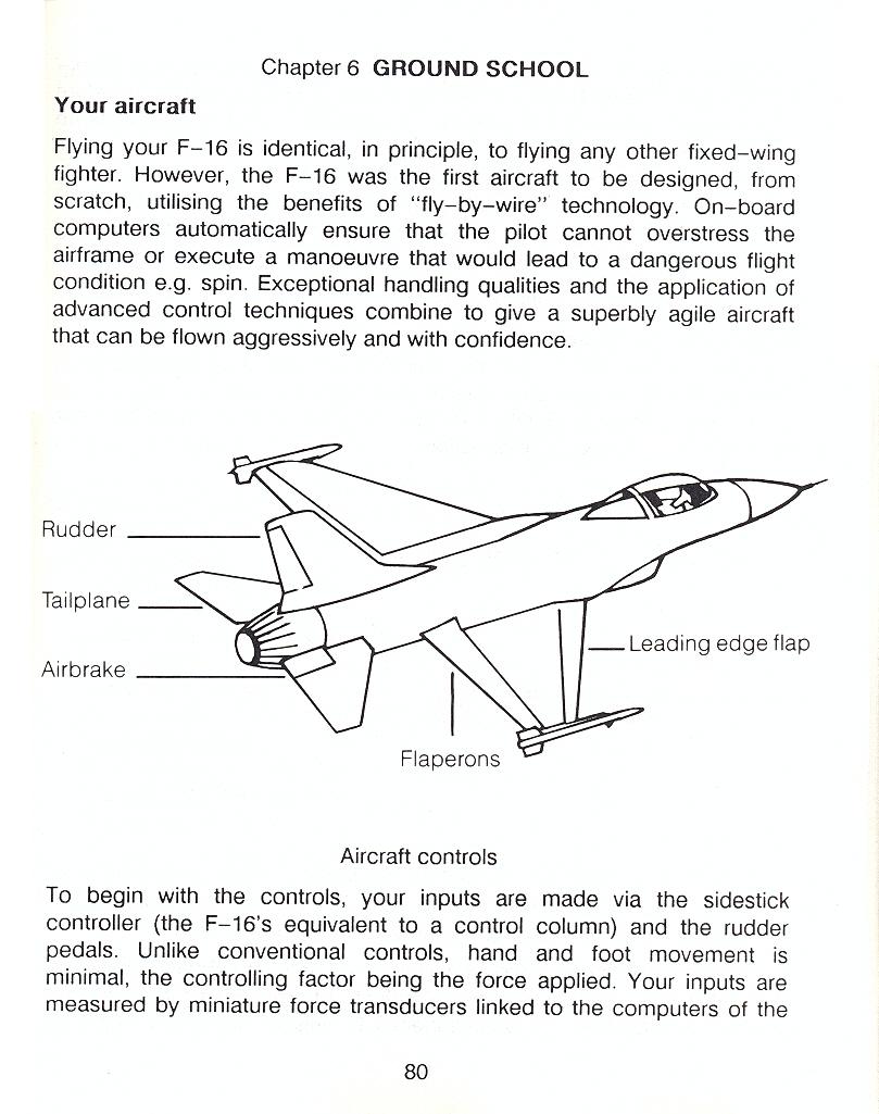 F-16 Combat Pilot flight manual page 80