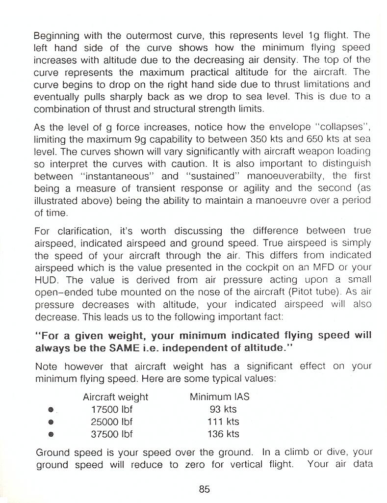 F-16 Combat Pilot flight manual page 85