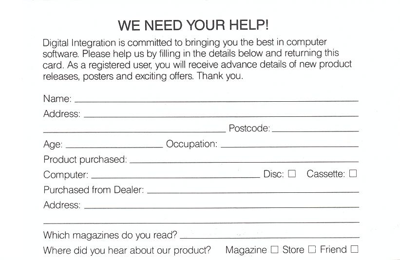 F-16 Combat Pilot postcard front