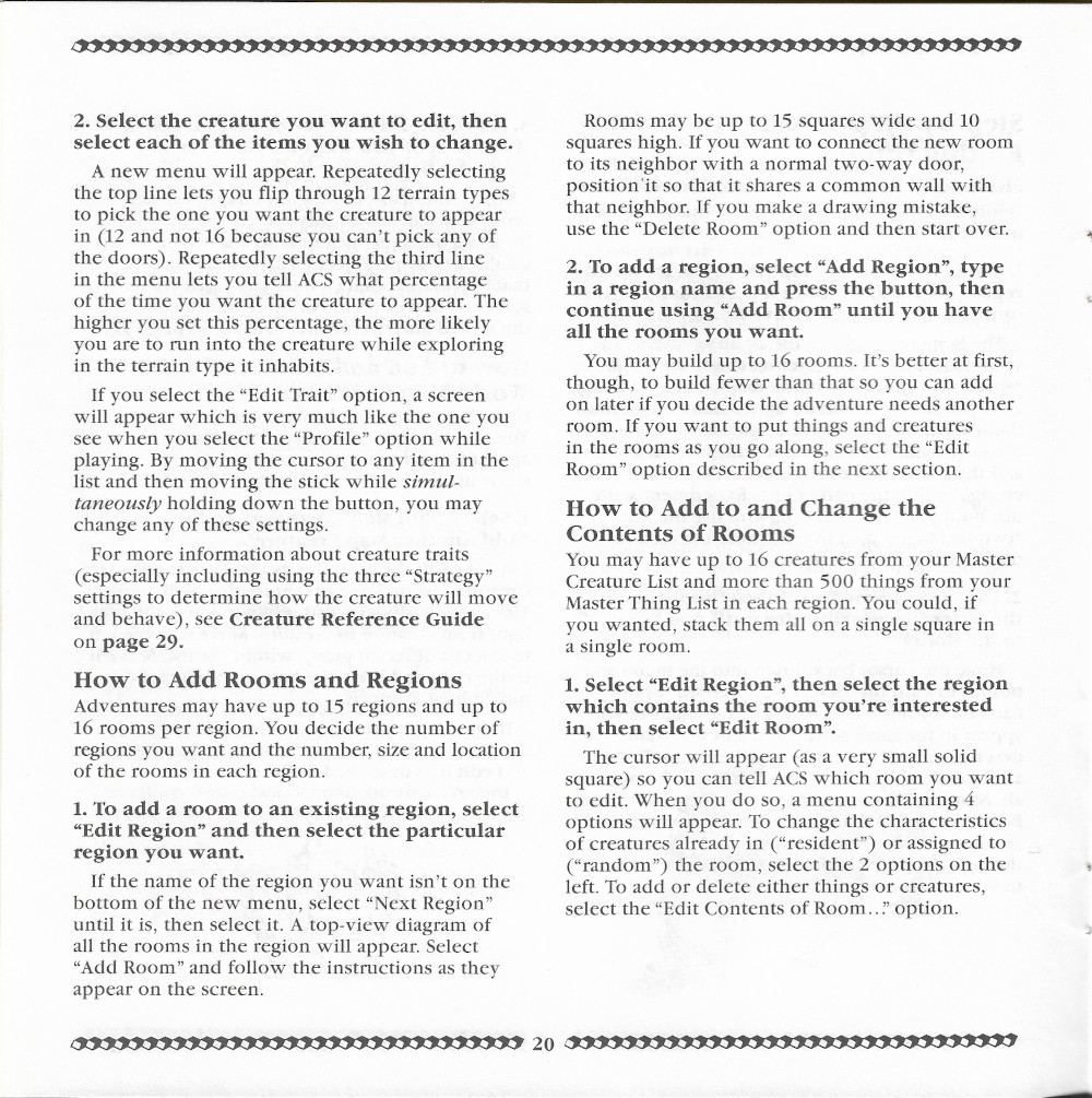 Adventure Construction Set manual page 20