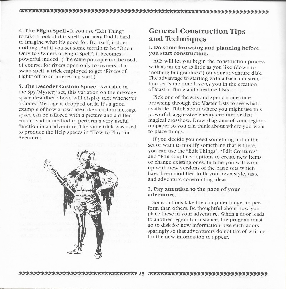 Adventure Construction Set manual page 25