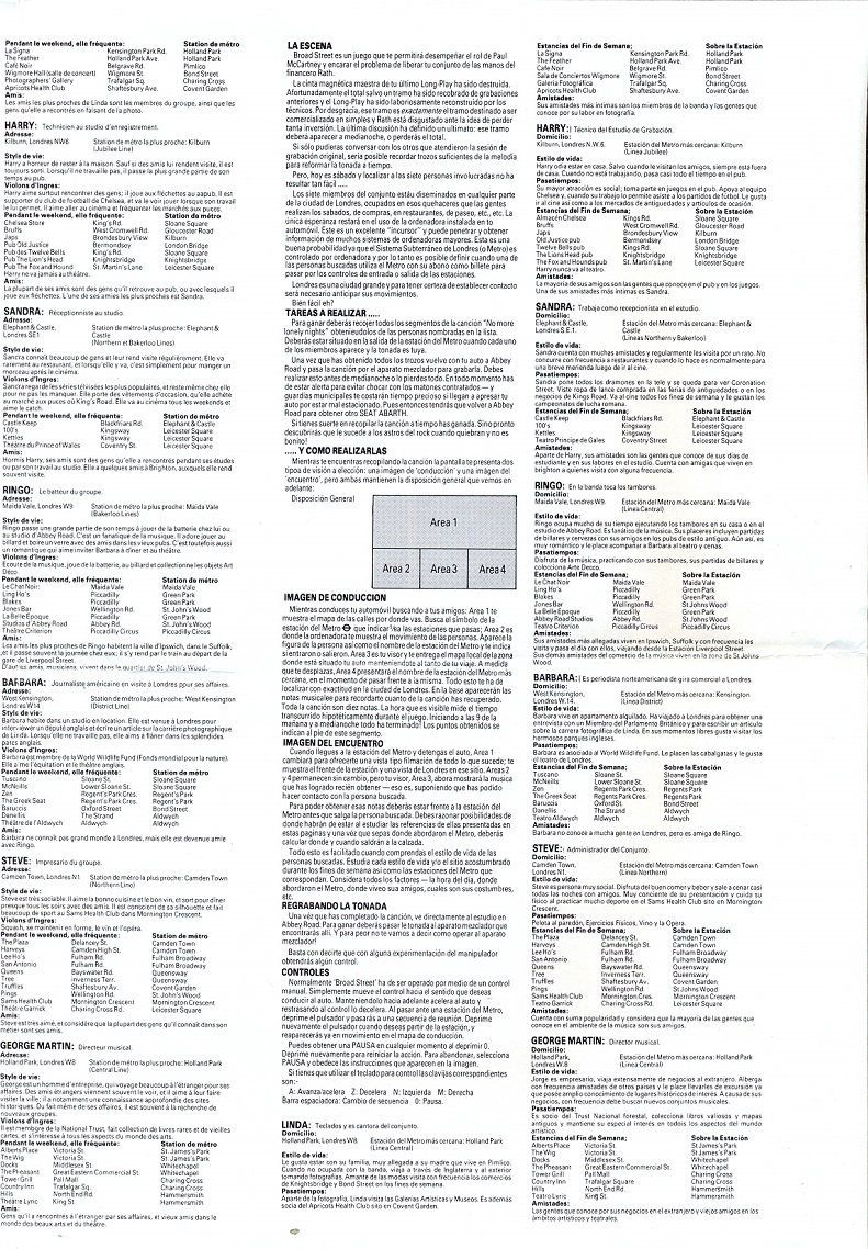 Give my Regards to Broad Street Instructions foreign languages right