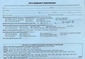Death Sword warranty card back