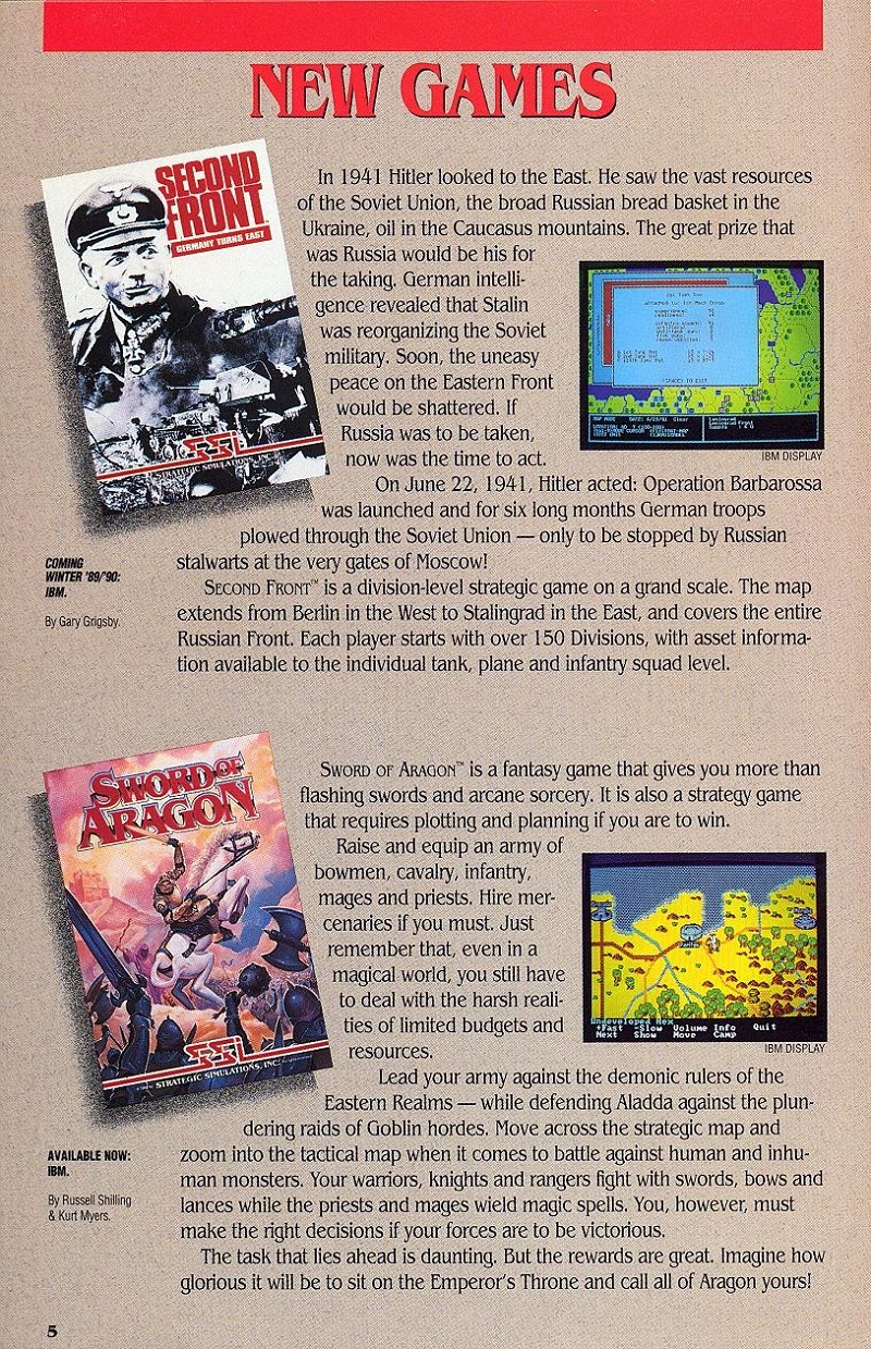 DragonStrike 1989-1990 catalog page 5