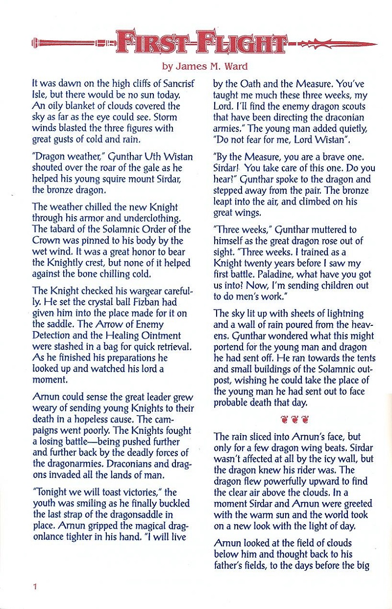 DragonStrike manual page 1