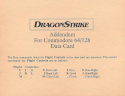 DragonStrike c64-128 data card addendum