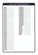 Echelon tape counter readings