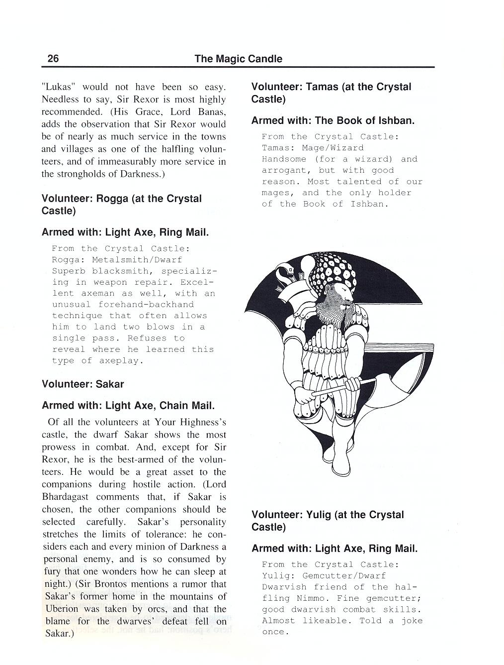 The Magic Candle manual page 26