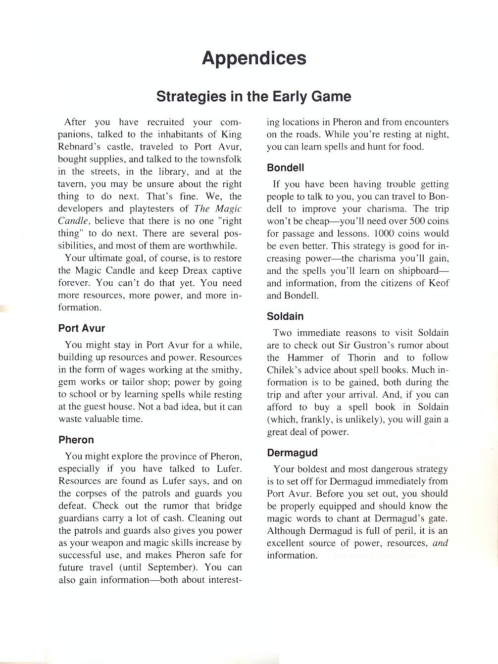 The Magic Candle manual page 59