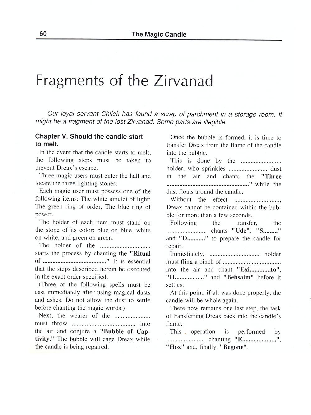 The Magic Candle manual page 60
