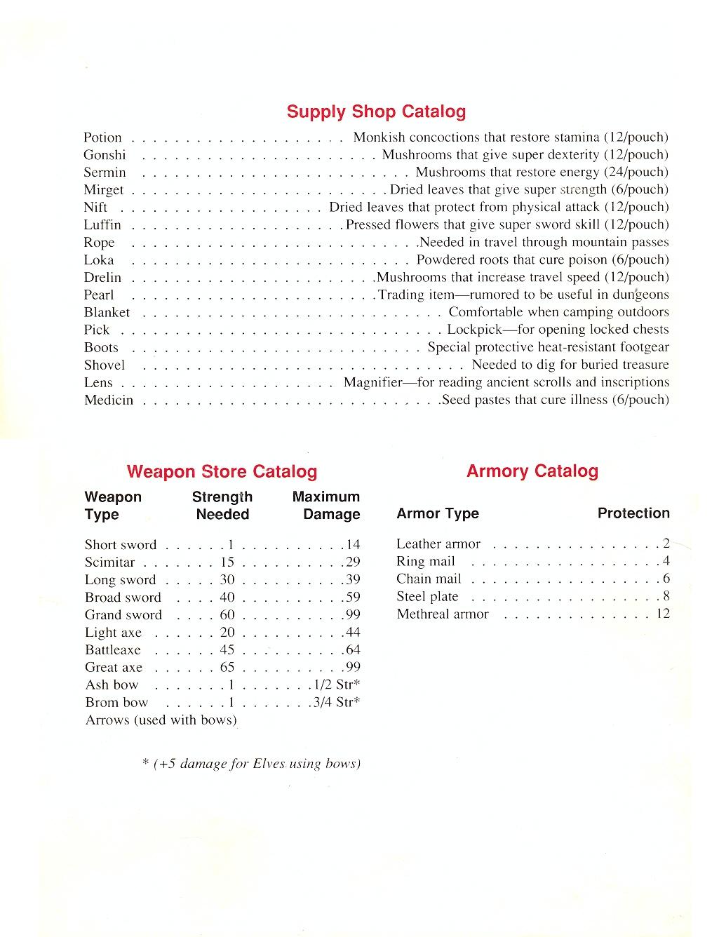 The Magic Candle manual page 62