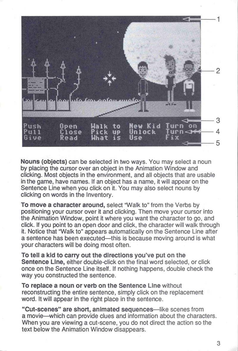 Maniac Mansion manual page 3