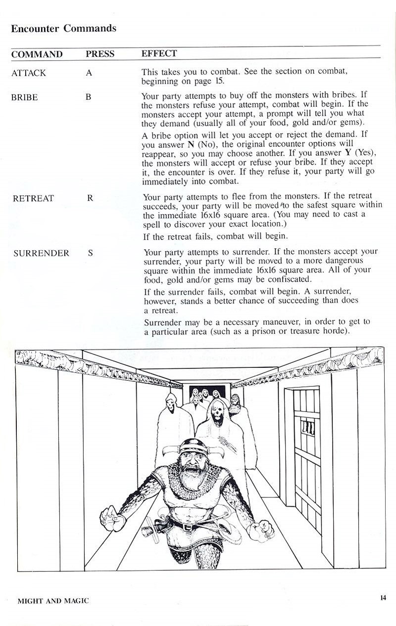 Might and Magic manual page 14
