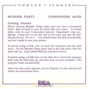 Make Your Own Murder Party command summary page 1