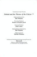 Sinbad and the Throne of the Falcon manual page i