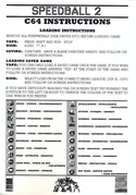 Speedball 2: Brutal Deluxe C64 Instructions